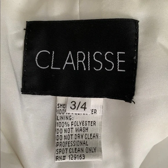 Clarisse White One Shoulder Sequin Dress Size 3/4 - Picture 3 of 17